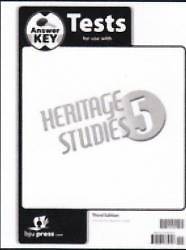 Picture of Heritage Studies Grade 5 Test Answer Key 3rd Edition