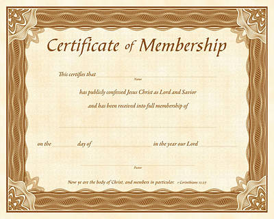 Picture of Certificate of Membership Package of 6
