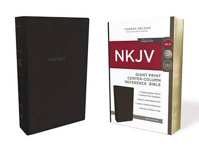 Picture of NKJV, Reference Bible, Center-Column Giant Print, Imitation Leather, Black, Red Letter Edition, Comfort Print