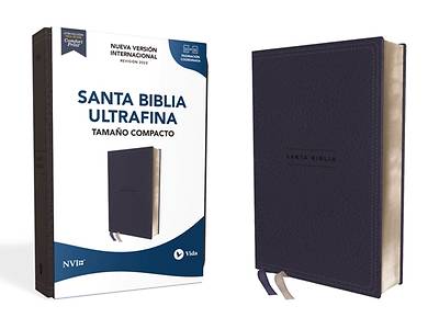Picture of NVI Santa Biblia Ultrafina, Tamaño Compacto, Leathersoft, Azul Marino, Palabras de Jesús En Rojo