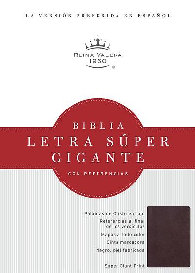 Picture of Rvr 1960 Biblia Letra Super Gigante, Borgona Piel Fabricada Con Indice