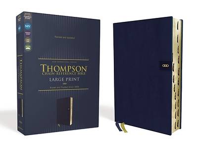 Picture of Niv, Thompson Chain-Reference Bible, Large Print, Leathersoft, Navy, Thumb Indexed, Red Letter, Comfort Print
