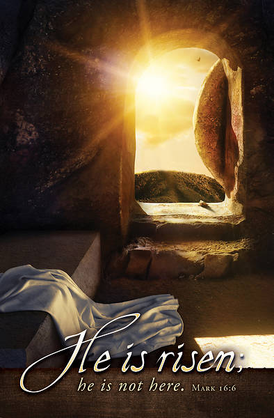 Picture of He is Risen; He is Not Here Easter Regular Size Bulletin