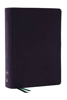 Picture of Nkjv, Evangelical Study Bible, Genuine Leather, Black, Red Letter, Thumb Indexed, Comfort Print