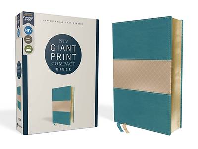 Picture of Niv, Giant Print Compact Bible, Leathersoft, Teal, Red Letter Edition, Comfort Print