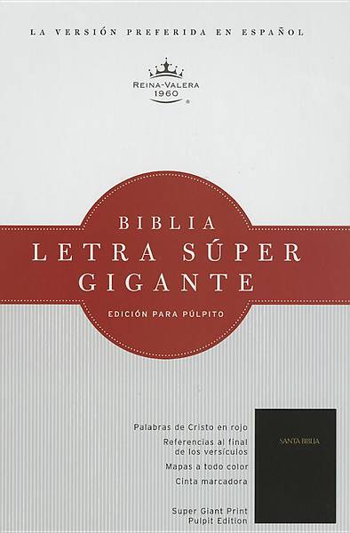 Picture of Rvr 1960 Biblia Letra Super Gigante Para Pulpito, Negra Acolchonada Tapa Dura