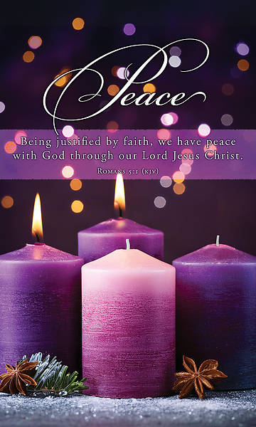 Banner Peace Being Justified Advent 3 x 5 Fabric
