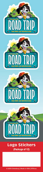 Picture of Vacation Bible School (VBS) 2025 Road Trip Logo Stickers (Pkg of 24)