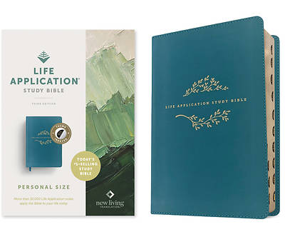 NLT Life Application Study Bible, Third Edition, Personal Size (Leatherlike, Teal Blue, Indexed, Red Letter)