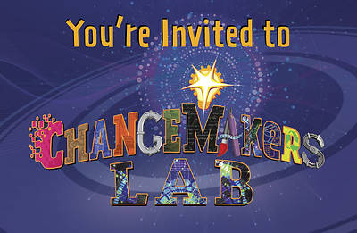 Picture of Vacation Bible School VBS 2023 PK20 Changemakers Lab Invitation Postcards