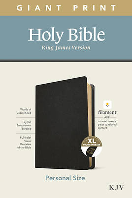 Picture of KJV Personal Size Giant Print Bible, Filament Enabled Edition (Genuine Leather, Black, Indexed)