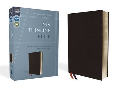 Picture of NIV Thinline Bible, Bonded Leather, Black, Red Letter Edition