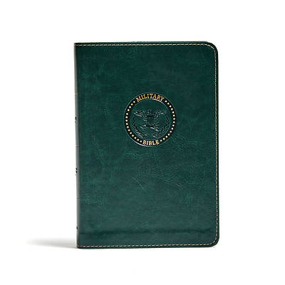 Picture of CSB Military Bible, Green Leathertouch