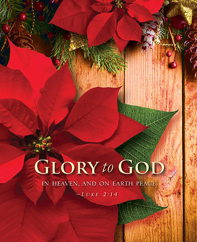 Picture of Glory To God Poinsettia Christmas Bulletin, Large (Pkg of 50)