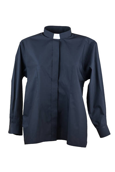 Picture of MDS Long Sleeve Tab Collar Blouse Black - S