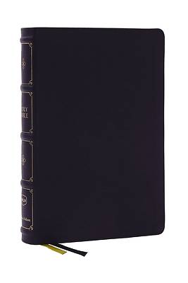 Picture of Nkjv, Large Print Thinline Reference Bible, Blue Letter, MacLaren Series, Leathersoft, Black, Thumb Indexed, Comfort Print