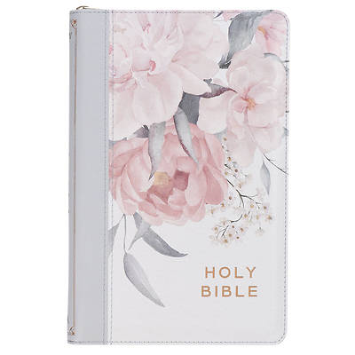 Picture of KJV Bible Deluxe Gift Faux Leather Floral Printed W/Zipper