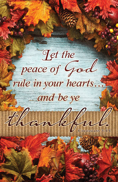 Picture of Let the Peace of God Rule Thanksgiving Bulletin Regular