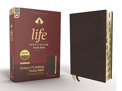 Picture of NIV Life Application Study Bible, Third Edition--Bonded Leather, Burgundy (Indexed) (Indexed)