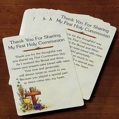 Picture of Thank You First Communion Prayer Cards