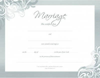 Picture of Marriage Certificate