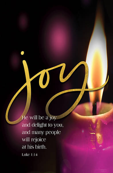 Picture of Joy He Will Be Advent Candle Sunday 3 Bulletin (Pkg of 50)