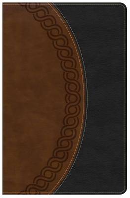 Picture of KJV Large Print Personal Size Reference Bible, Black/Brown Deluxe Leathertouch