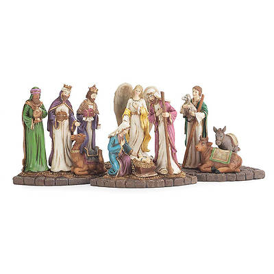 Picture of Nativity Advent Candleholder - 4pc Set