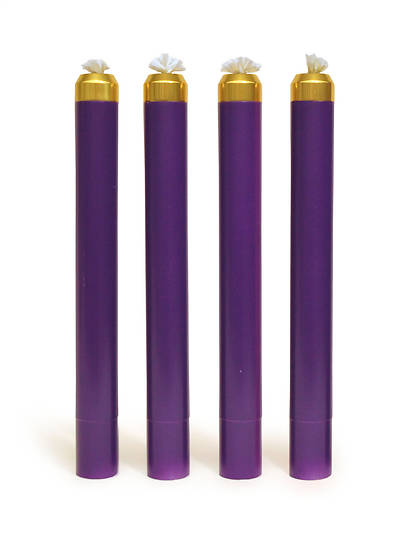 Picture of Liquid Wax Advent Candles for 1-1/2" Sockets - 4 Purple