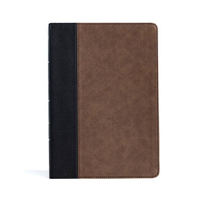 Picture of KJV Large Print Thinline Bible, Black/Brown Leathertouch