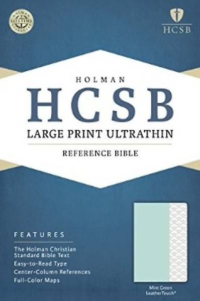 Picture of HCSB Large Print Ultrathin Reference Bible, Mint Green Leathertouch