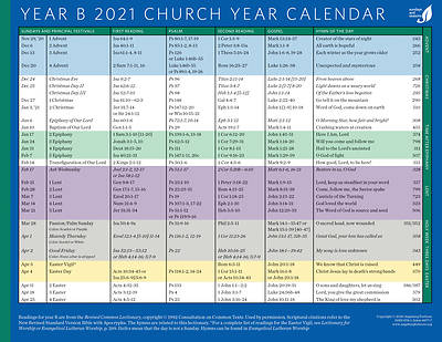 Church Year Calendar 2021, Year B | Cokesbury