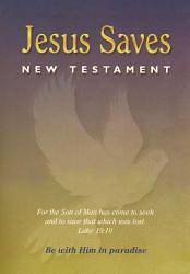 Picture of Jesus Saves New Testament-NASB