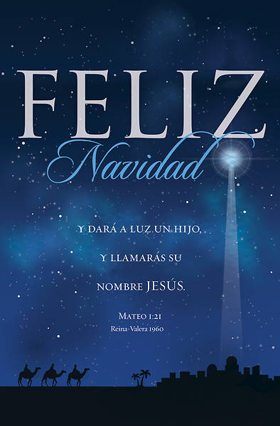 Picture of Feliz Navidad (Mateo 1:21, RVR 1960) Boletines - Paquete de 100