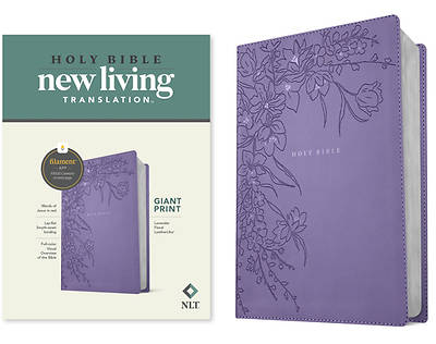 NLT Giant Print Bible, Filament Enabled (Leatherlike, Lavender Floral, Red Letter)