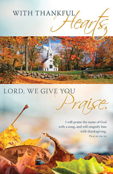Picture of With Thankful Hearts Thanksgiving Bulletin Regular