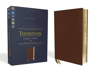 Picture of Niv, Thompson Chain-Reference Bible, Large Print, Genuine Leather, Cowhide, Brown, Red Letter, Comfort Print