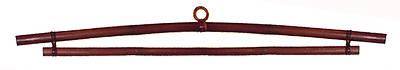 Picture of Smoked Bamboo Convex Textile Hanger - 12"