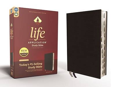Picture of NIV Life Application Study Bible, Third Edition--Bonded Leather, Black (Indexed)