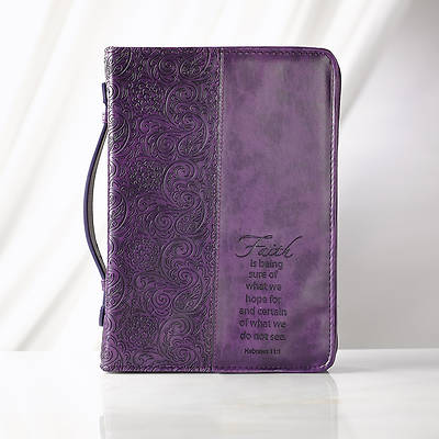 Picture of Bible Cover Faith Purple Luxleather Large