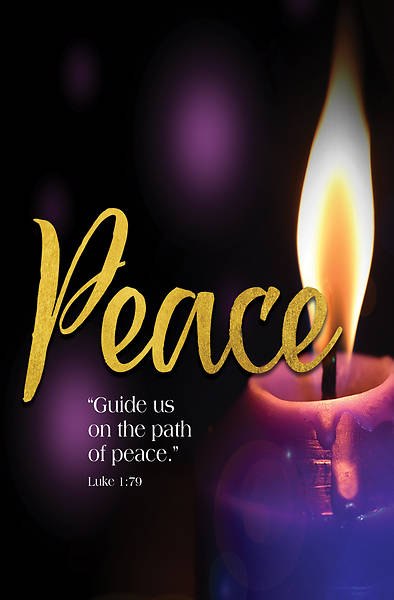 Picture of Peace Guide Us Advent Candle Sunday 4 Bulletin (Pkg of 50)