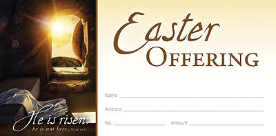 Picture of He is Risen; He is Not Here Easter Offering Envelope