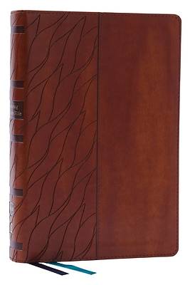 Picture of Nkjv, Encountering God Study Bible, Leathersoft, Brown, Red Letter, Comfort Print