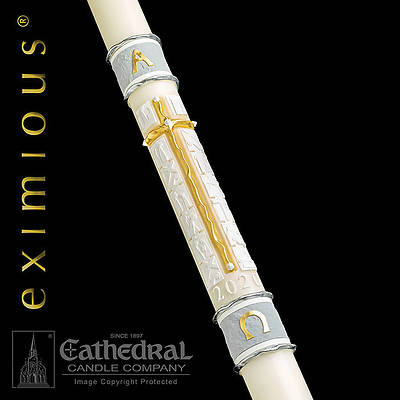 Picture of Cathedral Eximious Way of the Cross Paschal Candle 1-15/16" x 39"