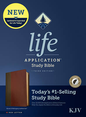 Picture of KJV Life Application Study Bible, Third Edition (Red Letter, Leatherlike, Brown/Mahogany, Indexed)