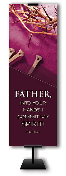 Picture of Father Into Your Hands 2' x 6' Lent Banner