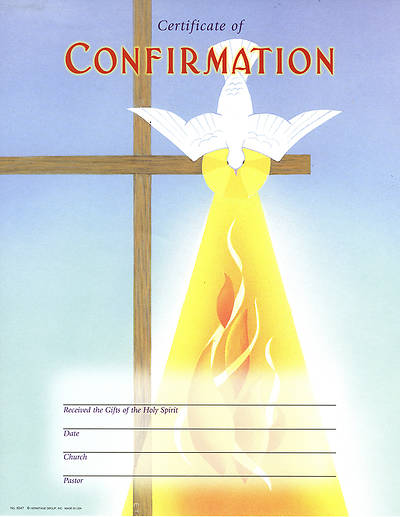 Picture of Confirmation Certificate - Pkg 25