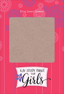 Picture of KJV Study Bible for Girls Pink Pearl/Gray, Vine Design Leathertouch