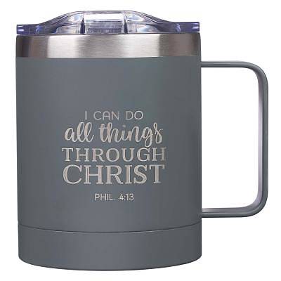 Picture of Mug Stainless Steel Camp Gray All Things - Phil 4