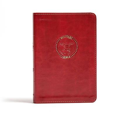 Picture of CSB Military Bible, Burgundy Leathertouch